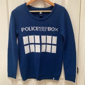 BBC Doctor Who Hot Topic Police Box Sweater - SM